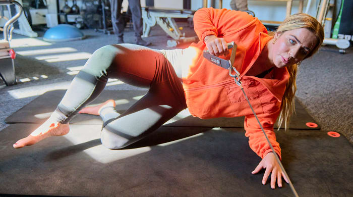 Caroline Marks in training.
